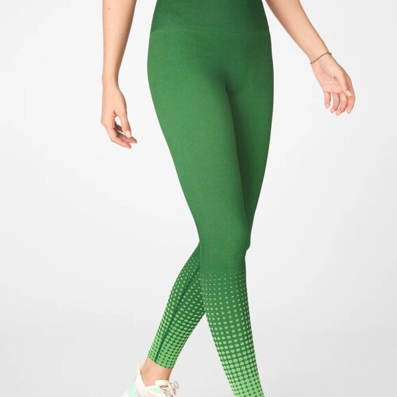 Fabletics High-Waisted Seamless Dot Legging Digital Ombre Size Sm-Med - Picture 3 of 9